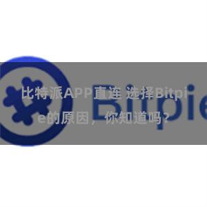 比特派APP直连 选择Bitpie的原因，你知道吗？