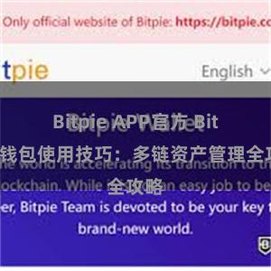 Bitpie APP官方 Bitpie钱包使用技巧：多链资产管理全攻略