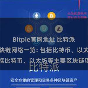 Bitpie官网地址 比特派钱包支持的区块链网络一览: 包括比特币、以太坊等主要区块链项目