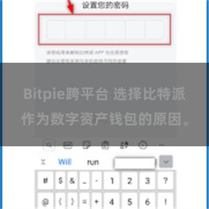 Bitpie跨平台 选择比特派作为数字资产钱包的原因。