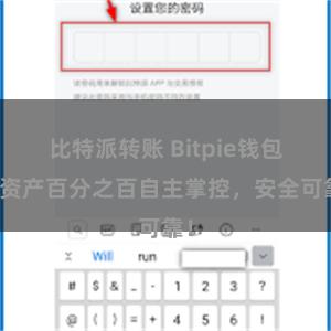 比特派转账 Bitpie钱包：资产百分之百自主掌控，安全可靠！