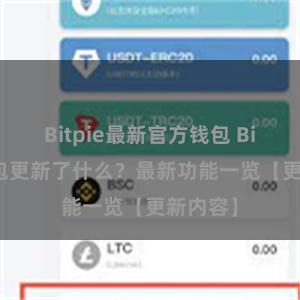 Bitpie最新官方钱包 Bitpie钱包更新了什么？最新功能一览【更新内容】