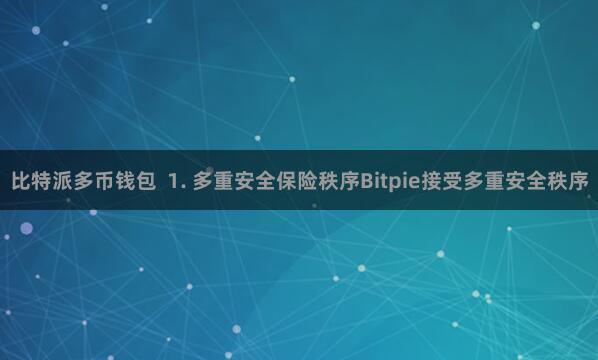 比特派多币钱包  1. 多重安全保险秩序Bitpie接受多重安全秩序